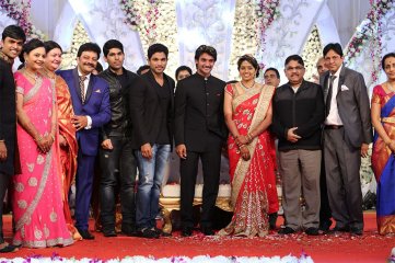 Hero Aadi Wedding Reception Photos